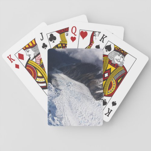 Franz Josef Glacier Aerial View New Zealand Poker Cards