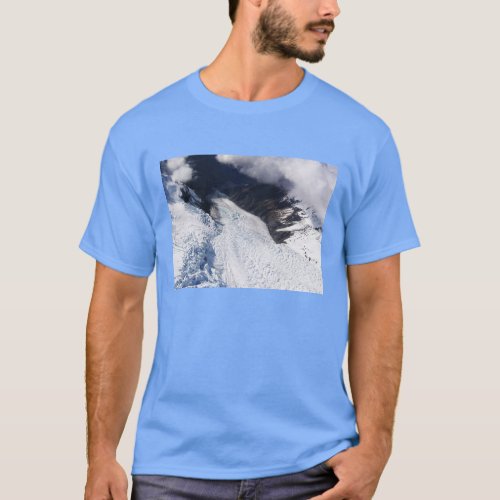 Franz Josef Glacier Aerial View New Zealand T_Shirt