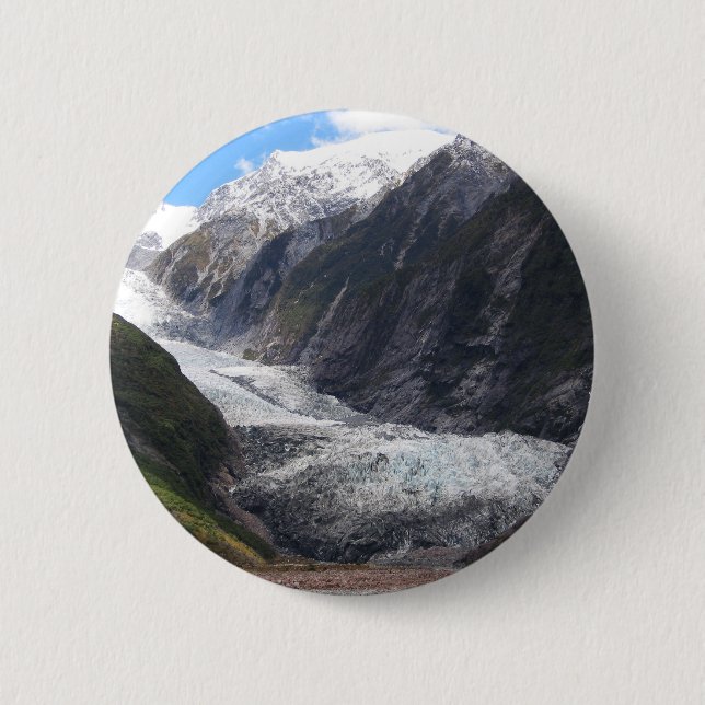 Franz Josef Glacier, New Zealand Pinback Button (Front)