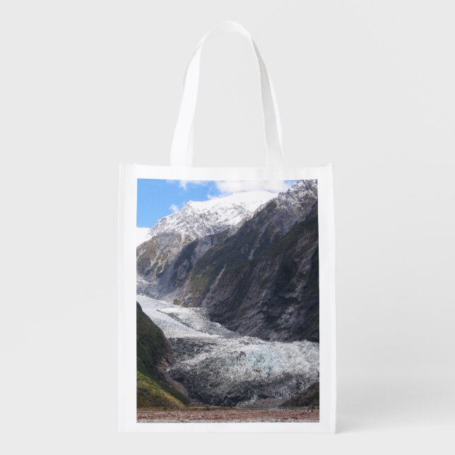 Franz Josef Glacier, New Zealand Reusable Grocery Bag (Front)