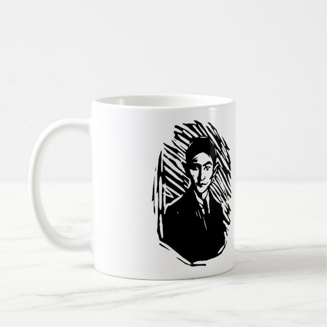 Franz Kafka Portrait Coffee Mug (Left)