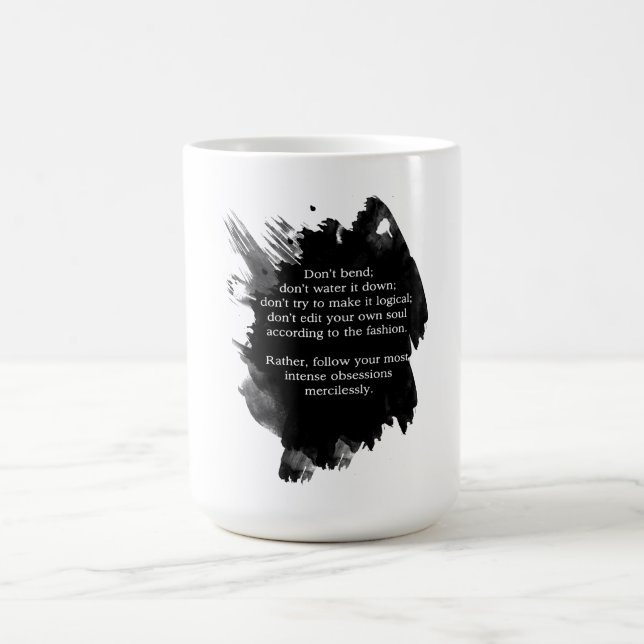 Franz Kafka Quote- Obsessions- Mug (Center)