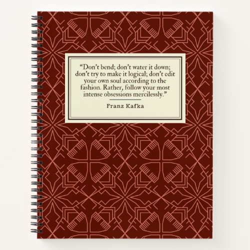 Franz Kafka Quote Writers  Notebook