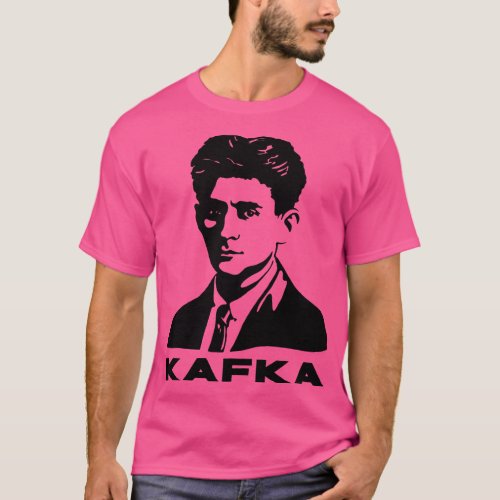 Franz Kafka Stencil Portrait T_Shirt