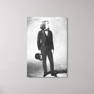 Franz Liszt (1811-86) 1856 (litho) (b/w photo) Canvas Print