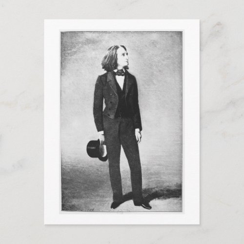 Franz Liszt 1811_86 1856 litho bw photo Postcard