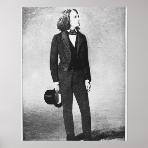 Franz Liszt 1811_86 1856 litho bw photo Poster