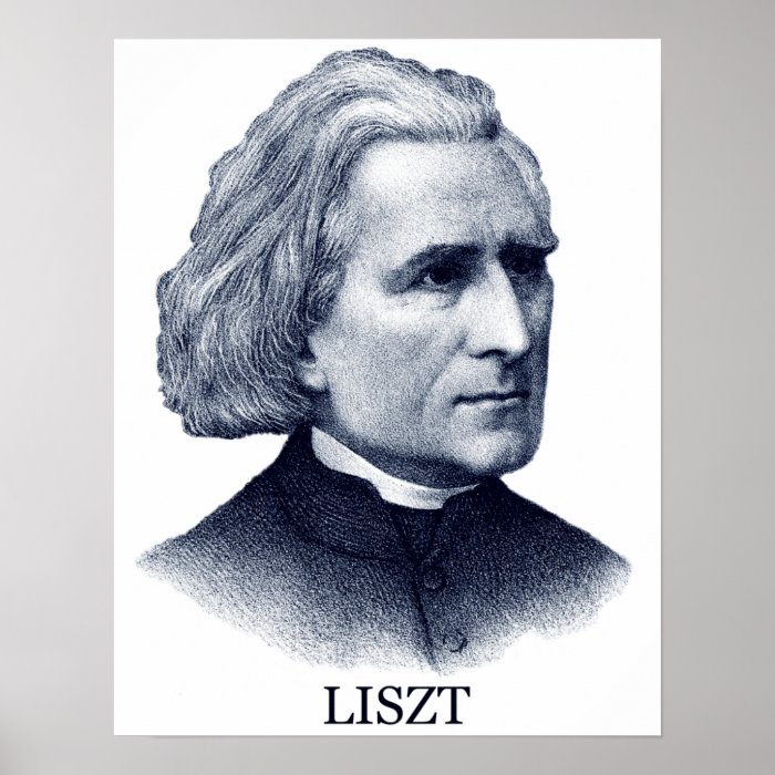 Franz Liszt, blue Posters