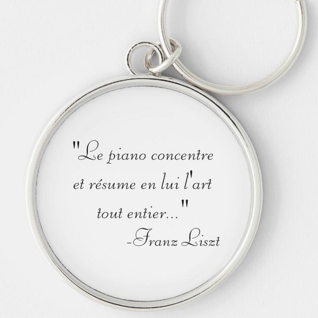 Franz Liszt quote keychain (Front)