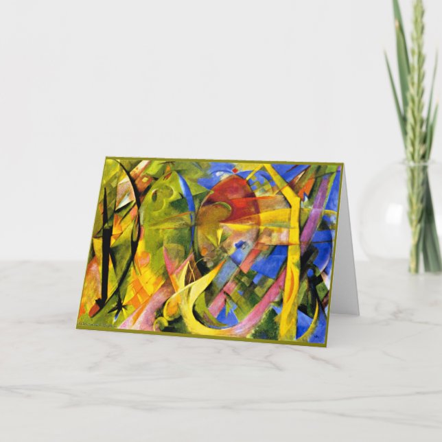 Franz Marc abstract artwork, Cheerful Forms Holiday Card (Front)