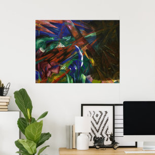 Franz Marc Animal Fates Red Blue Expressionist Art Poster