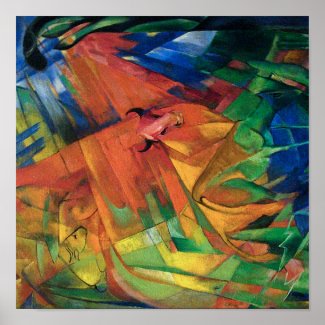 Franz Marc Animals in a Landscape Abstract