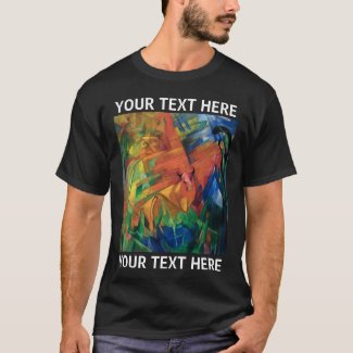 Franz Marc Animals in a Landscape Black T-Shirt