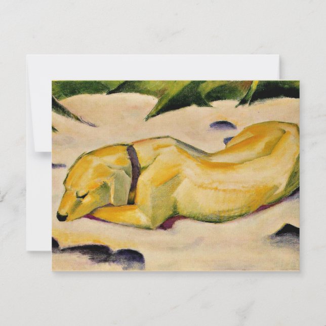 Franz Marc art, Dog Lying in the Sun Card (Front)
