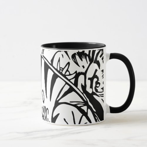Franz Marc _ Black and White Tiger _ Abstract Art Mug