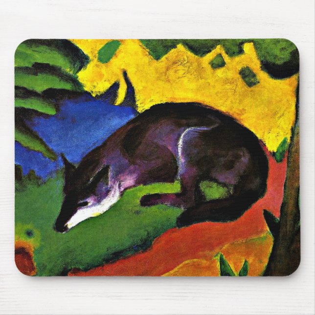 Franz Marc - Blue Fox  Mouse Pad (Front)