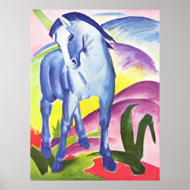 Franz Marc - Blue Horse I 1911 Equine Equestrian Poster (Front)