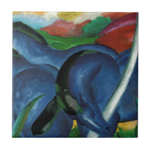 franz marc blue horses design tile