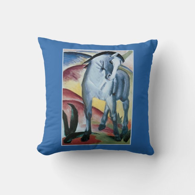 Franz Marc Blue Horses Throw Pillow (Front)