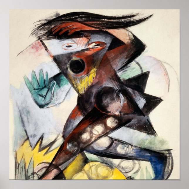 Franz Marc Caliban  Famous Painting Poster (Front)