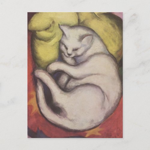 Franz Marc _ Cat on a Yellow Cushion Postcard
