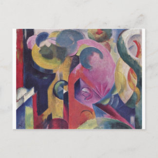 Franz Marc - Composition III 1914 Canvas Abstract Postcard