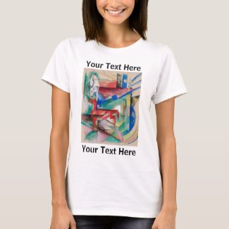  Franz Marc Cubist Landscape with Animals T-Shirt