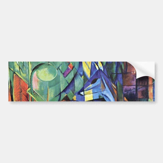 Franz Marc - Deer in the forest (II) Bumper Sticker (Front)
