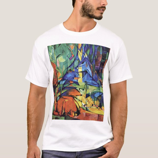 Franz Marc - Deer in the forest (II) T-Shirt (Front)
