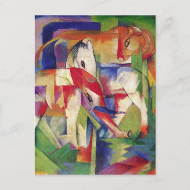 Franz Marc - Elephant, Horse, Cattle, Winter Postcard (Front)