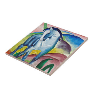 Franz Marc Famous Painting Blue Horse (1911) Ceramic Tile
