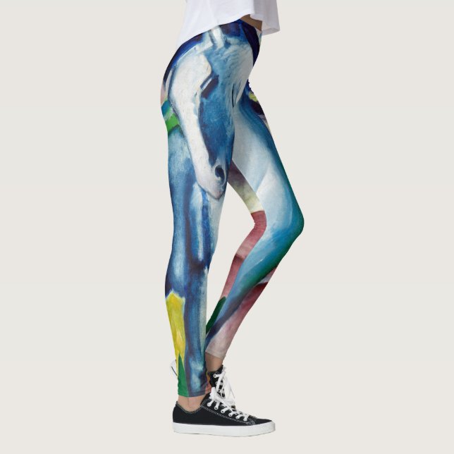 Franz Marc Famous Painting Blue Horse (1911) Leggings (Right)