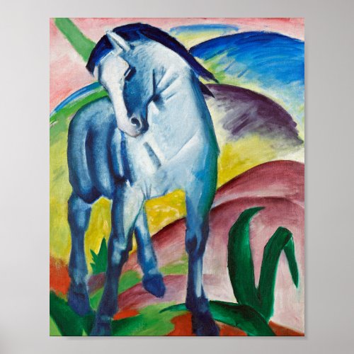 Franz Marc Famous Painting Blue Horse 1911 Poster