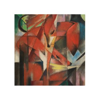 Franz Marc Famous Painting The Foxes Wood Wall Art