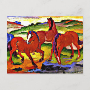 Franz Marc - Grazing Horses IV. 1911 Postcard
