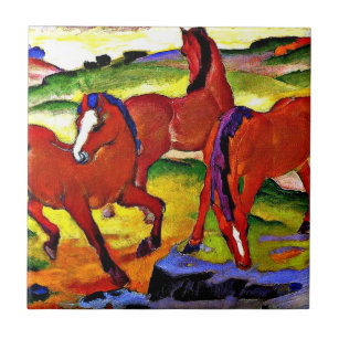 Franz Marc - Grazing Horses IV. 1911 Tile