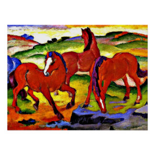 Franz Marc, Grazing Horses IV Poster