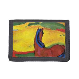 Franz Marc - Horse In A Landscape Painting Tri-fold Wallet