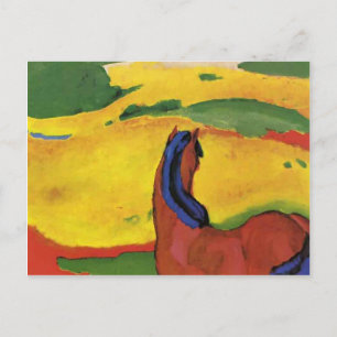Franz Marc- Horse in a landscape Postcard