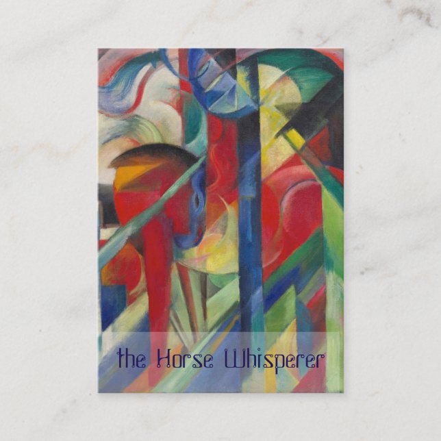 Franz Marc-Horse Whisperer Business Card (Front)