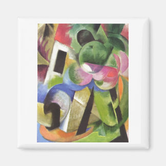 Franz Marc - House w/ Trees Small Composition 1914 Magnet