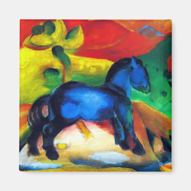 Franz Marc Little Blue Pony Magnet (Front)