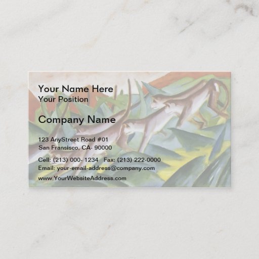 Customizable Franz Marc- Monkey Frieze Business Card