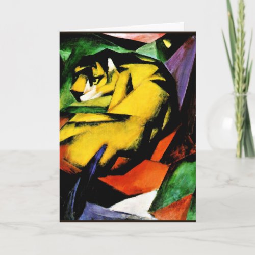 Franz Marc painting Tiger Card