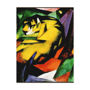 Franz Marc painting, Tiger Postcard