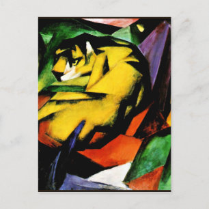 Franz Marc painting, Tiger Postcard