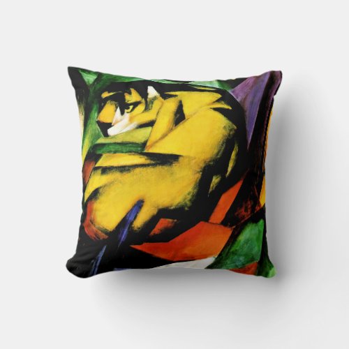 Franz Marc painting Tiger  Throw Pillow