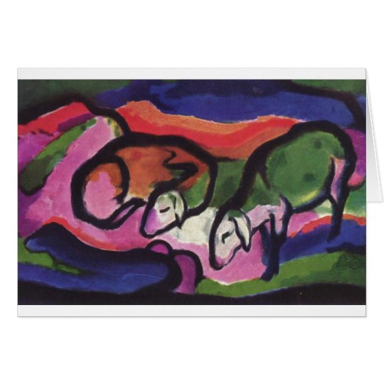 Franz Marc - Sheep 1912 Canvas Ewe Ram Wool Easter Card