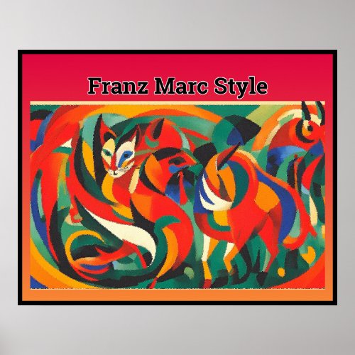Franz Marc Style Poster