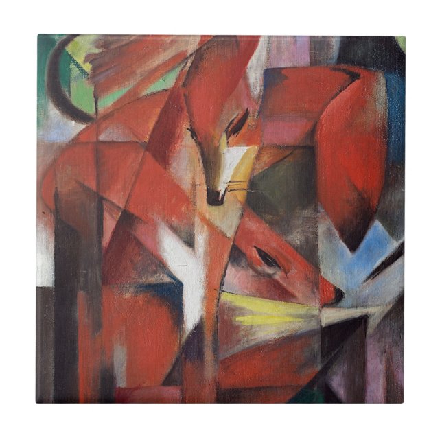 Franz Marc - The Foxes, 1913 Ceramic Tile (Front)